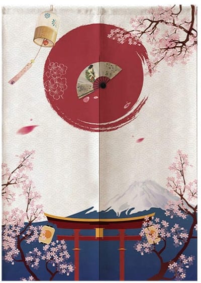 Dailygoods- Deurgordijn Japanse Stijl - 85 x 120 cm - Duurzaam Polyester - Voor Kinderkamer/Slaapkamer - Inclusief 1 Stuk - Geen Gordijnroede Inbegrepen - Gordijn