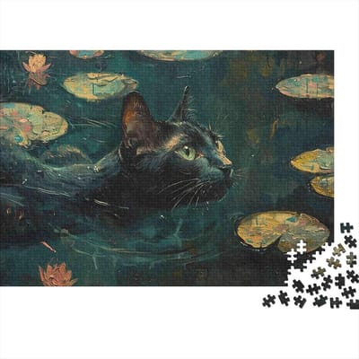 Papieren Puzzel - 1000 Stukjes - Ontspanning Thuis - Gerecycled Materiaal - 38 x 26 cm - Zwart