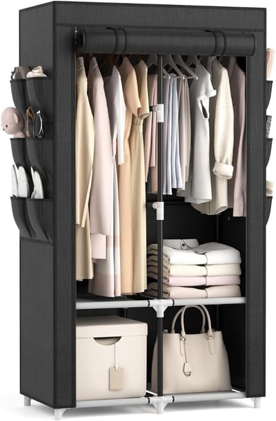 DailySupplies® Dressing Kasten - Kledingkast - Kledingkasten Slaapkamer - Organizer - Zwart