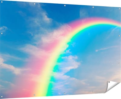Gards Tuinposter Regenboog - 180x120 cm - Tuindoek - Tuindecoratie - Wanddecoratie buiten - Tuinschilderij