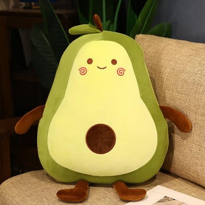 50-100cm Kawaii Knuffel Fruit Groene Reus Avocado Pluche Speelgoed Zachte Pop Groot Slaapkussen Schattig Verjaardagscadeau Voor Meisje Kamer Decoratie 50cm yellow