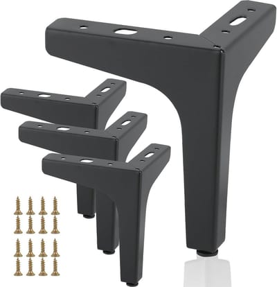 Moderne driehoekige metalen meubelpoten voor meubels - 4 stuks - 15 cm hoog