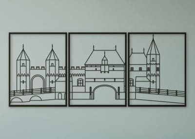 Wanddecoratie | De Koppelpoort Amersfoort - L (60x145cm)