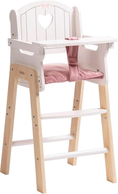 Houten Poppenstoel - Meubels voor 18~20 inch Poppen - Roze
