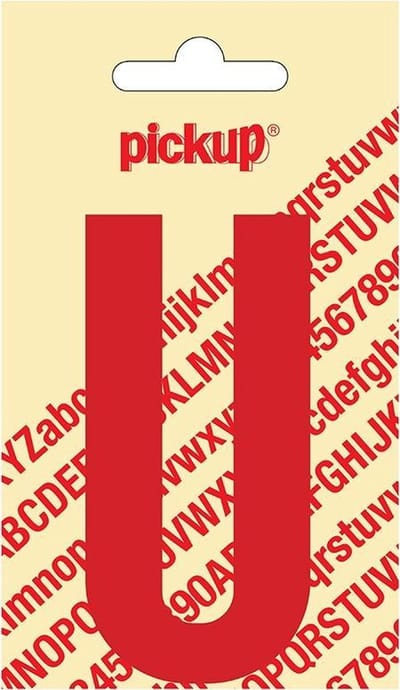 Pickup plakletter Nobel 90 mm rood U - 31022090U
