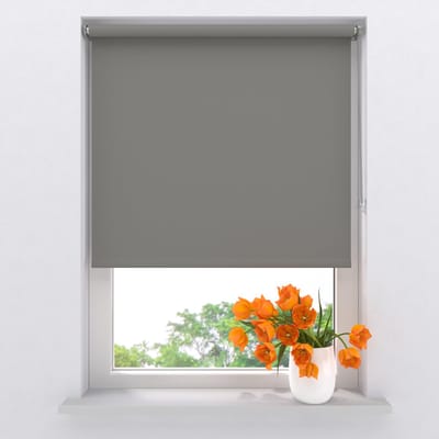 DTCH® Rolgordijn Verduisterend - Mini - Grijs - 90 x 150 cm - Full Color - Rolgordijn zonder boren