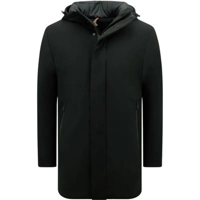 Mantel Jas Heren - Parka Heren Winterjas - Lange Jas Heren - 8927- Zwart