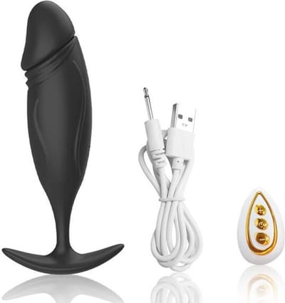 Draagbare anale plug vibrator - Vibrerend ei met handvat - Pocketsize - Remote control - 10 vibratiestanden - USB Oplaadbaar - Buttplug - Prostaat