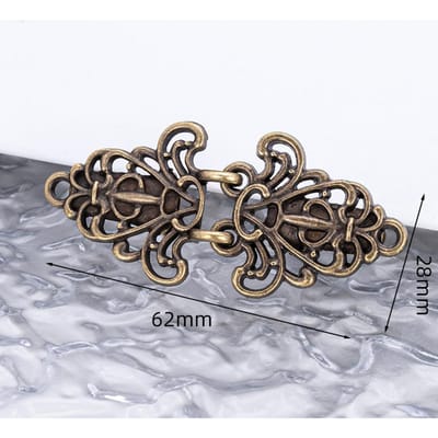 1 paire de clips à pression pour accessoires, boucle rétro, cardigan, chemisier, boutons d'écharpe mignons bronze