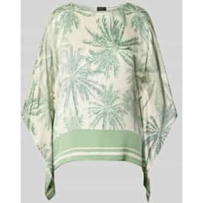 relaxed fit blouse met korte mouwen van pure viscose