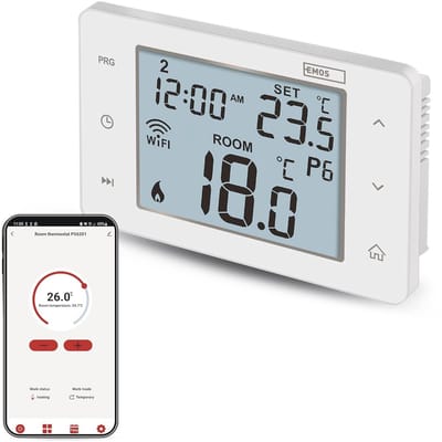Slimme kamerthermostaat met WiFi en app voor verwarmings- en koelsystemen
