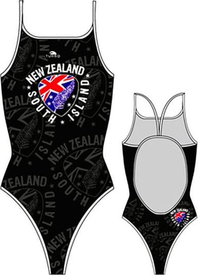 Turbo New Zealand Shield Zwemkleding Blauw M Vrouw