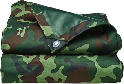 Waterdicht Zeildoek - Beschermend Zeil - Buiten Beschermen - Versterkte Randen - 1x1m - Camouflage