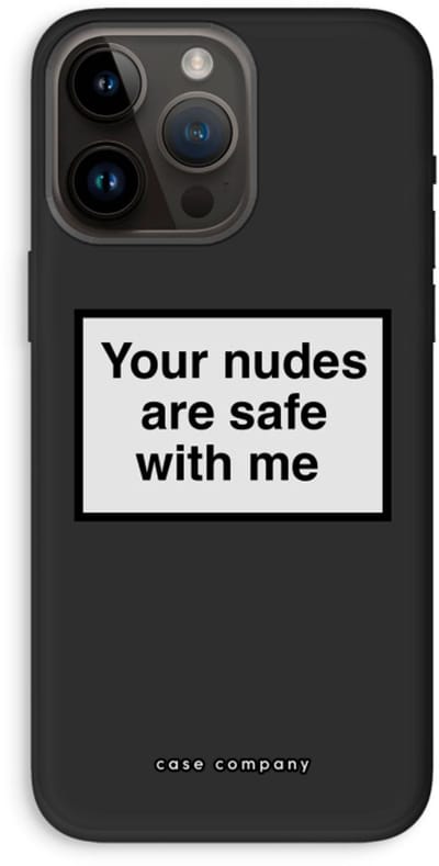 Case Company® - Hoesje geschikt voor iPhone 14 Pro Max hoesje - Safe with me - Biologisch Afbreekbaar Telefoonhoesje - Bescherming alle Kanten en Schermrand