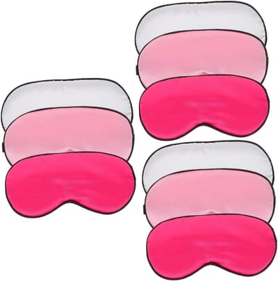 Slaapmaskers - Ooglapjes Nachtmaskers - Reizen Slapen - Verstelbare Band - 20.5 x 10 cm - Zwart