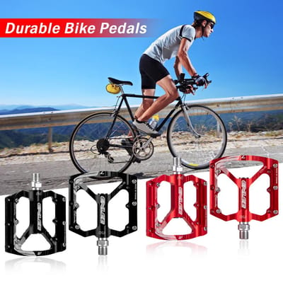 Fietspedalen Aluminiumlegering Platte Fietspedalen Mountainbikepedalen Fietspedalen rood