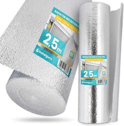 Warmtereflecterende Radiatorisolatiefolie 3x0,5m - Bespaar Energie met Aluminiumfolie