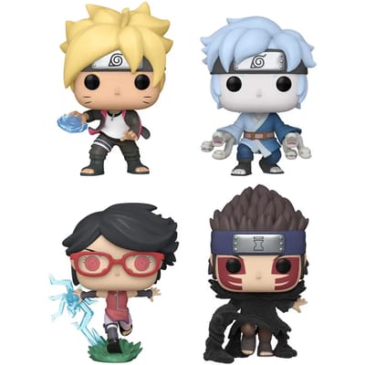 Funko Pop - 4-Pack - Boruto Naruto Next Generation - Flocked Special Edition