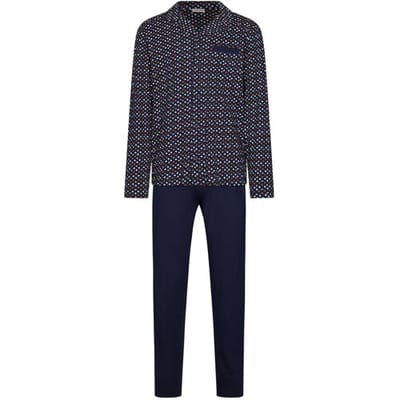 Pastunette - Pyjama - Cabana - Katoen - Blauw - Doorknoop - Maat XXL