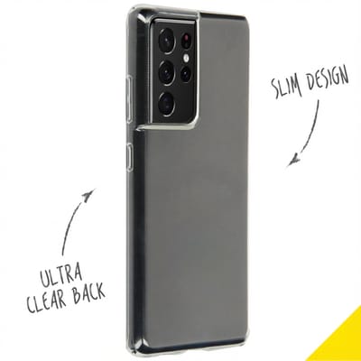 Accezz Hoesje - Geschikt voor Samsung Galaxy S21 Ultra - Clear Backcover - Transparant