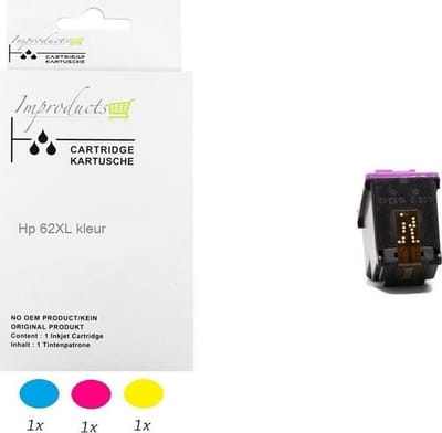 Improducts® Inkt cartridges - Alternatief HP 62 / HP 62XL - C2P07AE Kleur