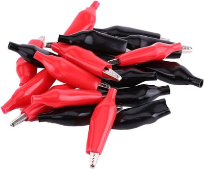20 Stuks Elektrische Krokodilklemmen 28mm Test Probe Met Isolatiehoesjes - Handige Alligator Clip Klemmen voor Elektriciteitstests