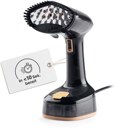 CLEANmaxx stoomstrijkborstel voor kleding | Met 2-in-1-functie – strijkt en verfrist kleding | Compacte stoomstrijkborstel voor onderweg en thuis | Opvouwbare + draagbare stoomborstel 1600 W, incl. waterreservoir van 165 ml