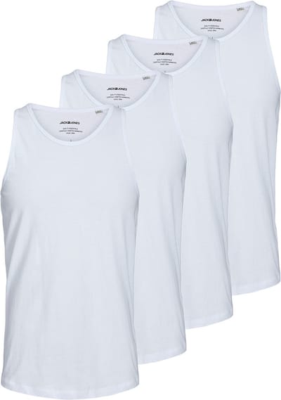 Jack & Jones Heren onderhemd 4 pack Jacbasic