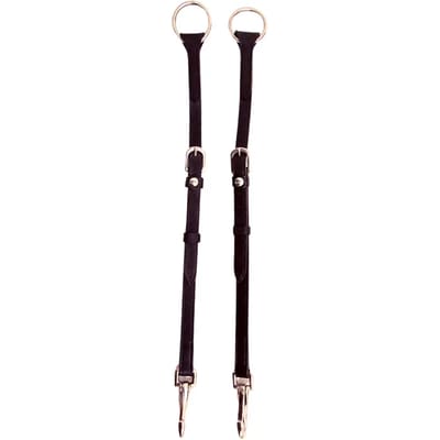 Lederen martingaalvork met stiksels Silver Crown