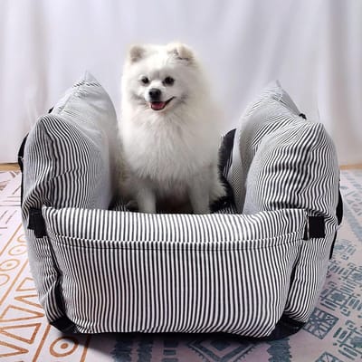 Huisdier Autostoel - Reisbed Hond Kat - Veilige Autoritten - Afneembaar en Wasbaar - 52 x 52 cm