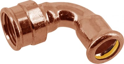 Bonfix Pressfitting roodkoper GAS Kniekoppeling 90� 1/2 x 12 - lange binnendraad x press - (m-profiel)