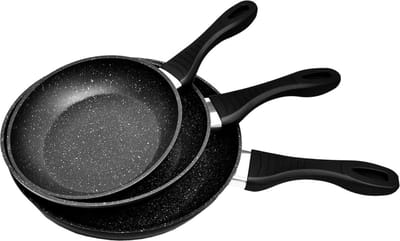 Allround Inductie Koekenpannenset - 3 delig - Kookpannen - Ø 20, 24 & 28 cm - Braadpan - Marmeren coating - PFAS-NICKEL VRIJ