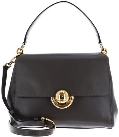 FURLA Leren handtas avondtas Vitello Varenne Domus Top Handle Bag Urban Gray Taupe