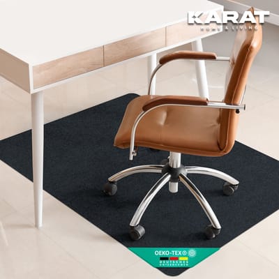 FLOORDIREKT Vloerbeschermingsmat - 100x120cm - Bureaustoel Ondertapijt - Donkergrijs - Voor Harde Vloeren - Beschermt Tegels Parket + Laminaat Tegen Bureaustoelen, Fitnessapparatuur en Vallende Voorwerpen - Viking