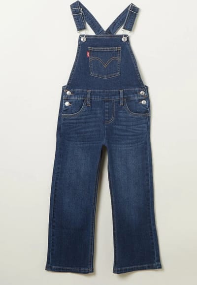 Levi's Tuinbroek van denim met donkere wassing - Maat 10A/ 140