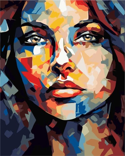 Untamed - Paint by numbers – schilderen op nummer – DIY decoratie – Kleurrijk portret – Bold Presence