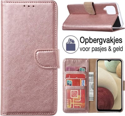 Hoesje geschikt voor Samsung Galaxy A42 5G Book Case - Bookstyle Cover - Portemonnee Hoesje - Galaxy A12 (5G) Hoesje - ROZE GOUD - EPICMOBILE