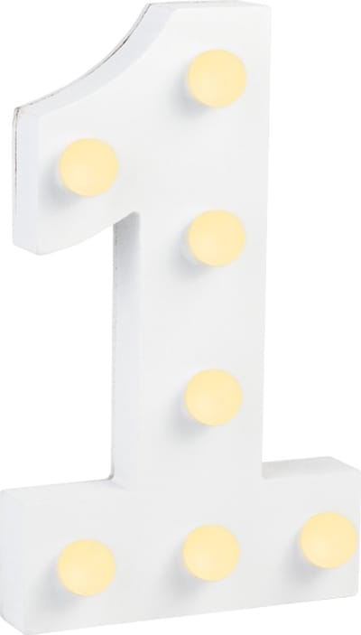 Verlichting | LED Letter | Cijfer 1 | Afmeting: 16x11cm