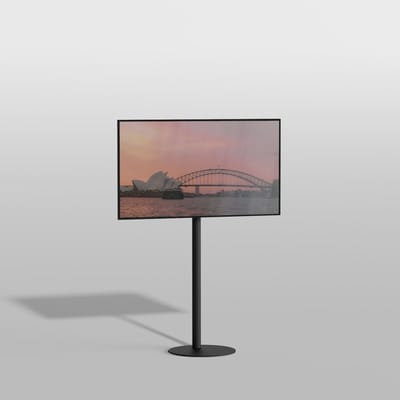 TV vloerstatief Gate 120 Design Tv standaard Trendy Zwart Staal 19-40” - VESA 100x100