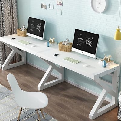Computer Bureau 48 inch (120 cm) – Industrieel Gaming & Home Office Bureau – Minimalistisch Rechthoekig Schrijftafel met Stalen Frame en Teakhouten Look