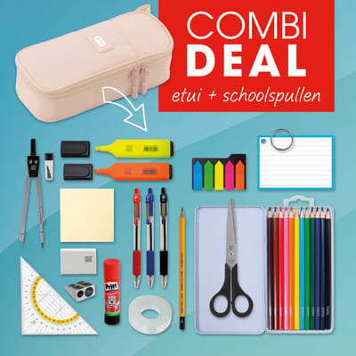 SOHO - Etui XL + Vulling - Grote etui met diverse opbergmogelijkheden - Inclusief complete vulling - In 1 klik klaar voor het nieuwe schooljaar - GB Pastel - Oranje