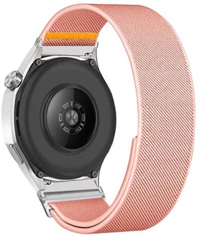 Nylon bandje - geschikt voor Garmin Vivoactive 4, Venu 3, Venu 2, Forerunner 255, Forerunner 265, Forerunner 570 (47mm) en Polar M / M2 / V3 en Grit X (PRO) - roze