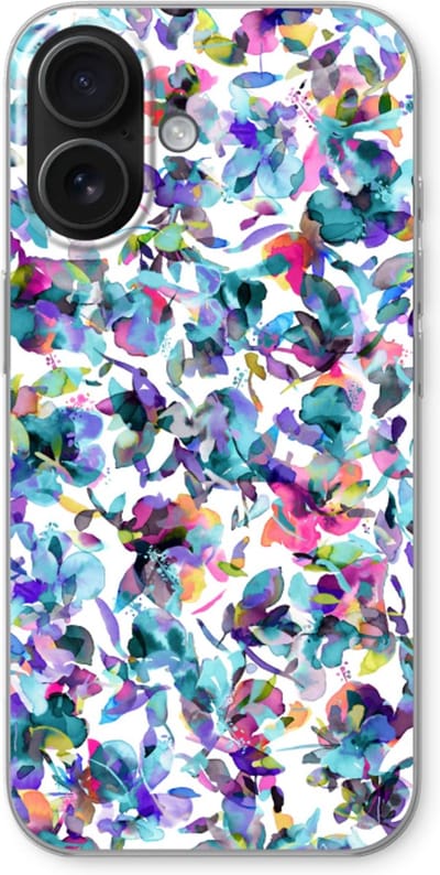 Case Company® - Hoesje geschikt voor iPhone 16 hoesje - Hibiscus Flowers - Soft Cover Telefoonhoesje - Bescherming aan alle Kanten en Schermrand
