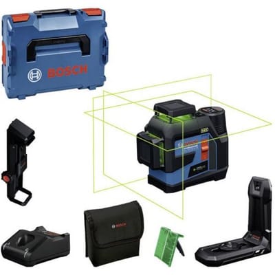 Bosch Professional GLL 12V-100-33 CG - Lijnlaser - Inclusief 12V (2.0 Ah) Accu - Snellader - Laserrichtbord - Houder - Plafondklem - Tas