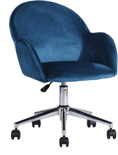 CALICOSY - Stoffen bureaustoel met zwenkwielen en armleuningen 57x62x77 87cm
