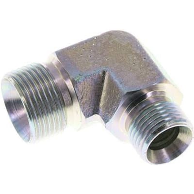 90° L-Koppeling Reducerende Fitting G1/2 '' X G3/4 '' Hoge Druk Staal  60° Conus  325bar Hydrauliek
