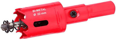 Allecto - Bi-metalen Gatzaag - Geschikt voor Roestvrij Staal en Hout - 22 mm Formaat - Maïsgat Boorsnijder - Snelle en Scherpe Snede - Voor Pro...