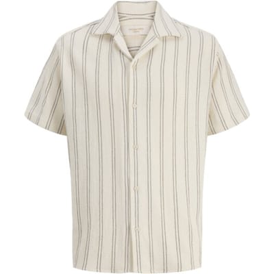Jack & Jones Overhemd Jorcoba Stripe Resort Shirt Ss Sn 12271060 Antique/stripes Mannen Maat - L