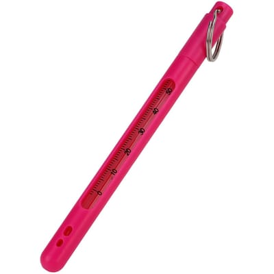 Thermomètre d'eau pour pêche à la mouche Thermomètre d'eau à tige en verre expérimental avec anneau de suspension Rose