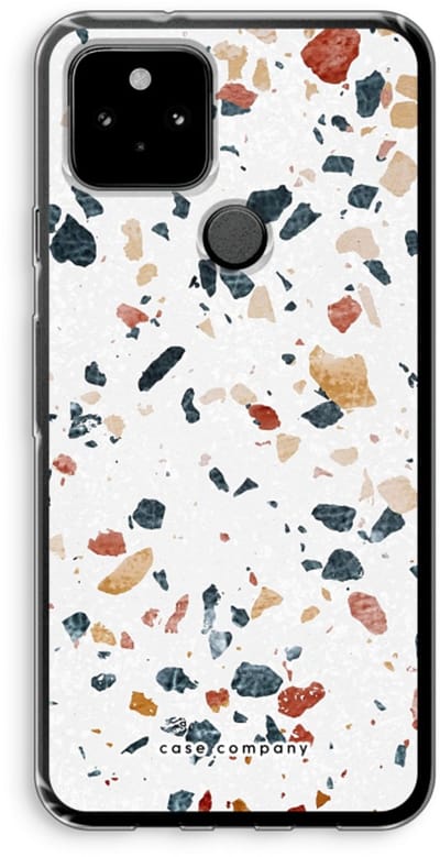 Case Company® - Hoesje geschikt voor Google Pixel 5 hoesje - Terrazzo N°4 - Soft Cover Telefoonhoesje - Bescherming aan alle Kanten en Schermrand